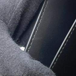 Pre Owned Balenciaga Downtown XS Black Croco Embossed Leather Chain Shoulder Bag