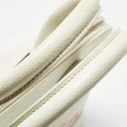 Pre Owned Balenciaga White/Pink Leather Small Ville Satchel