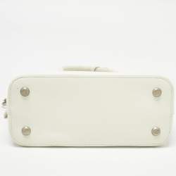 Pre Owned Balenciaga White/Pink Leather Small Ville Satchel