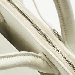 Pre Owned Balenciaga White/Pink Leather Small Ville Satchel