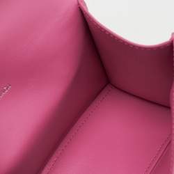 Pre Owned Balenciaga Pink Leather XS Hourglass Top Handle Bag