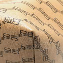 Pre Owned Balenciaga Brown Large BB Monogram Coated Canvas Signature East West Shopper Bag