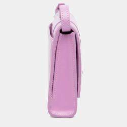 Pre Owned Balenciaga Hourglass Stretch Pink Leather Shoulder Bag