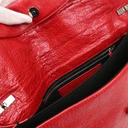 Pre Owned Balenciaga Envelope Red Leather Shoulder Bag