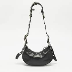 Pre Owned Balenciaga Black Leather XS Le Cagole Shoulder Bag