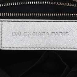 Pre Owned Balenciaga Silver Leather RH Classic City Bag
