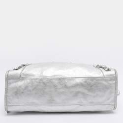 Pre Owned Balenciaga Silver Leather RH Classic City Bag