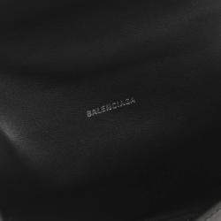 Pre Owned Balenciaga Hourglass XS Black Leather Shoulder Bag