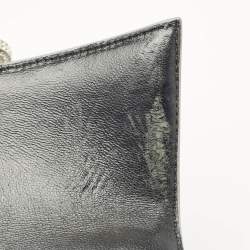 Pre Owned Balenciaga Grey Suede Crystal Embellished XS Hourglass Top Handle Bag