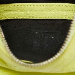 Pre Owned Balenciaga Neon Green Leather XS Le Cagole Shoulder Bag