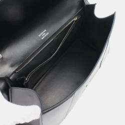 Pre Owned Balenciaga Hourglass Black Leather Handbag
