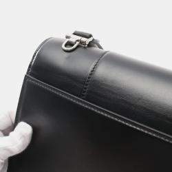 Pre Owned Balenciaga Hourglass Black Leather Handbag