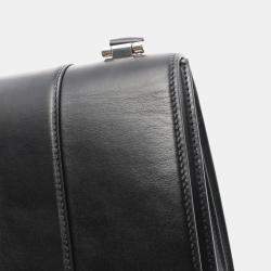 Pre Owned Balenciaga Hourglass Black Leather Handbag