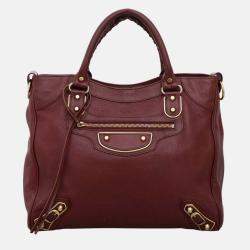Pre Owned Balenciaga Metallic Edge Velo Bag
