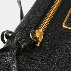 Pre Owned Balenciaga Envelope Black Leather Shoulder Bag