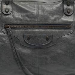 Pre Owned Balenciaga Dark Grey Leather Classic RH Work Bag