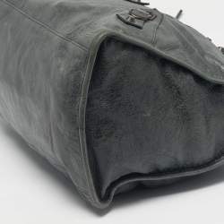 Pre Owned Balenciaga Dark Grey Leather Classic RH Work Bag