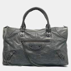 Pre Owned Balenciaga Dark Grey Leather Classic RH Work Bag