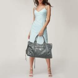 Pre Owned Balenciaga Dark Grey Leather Classic RH Work Bag