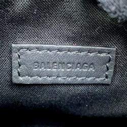 Pre Owned Balenciaga Le Cagoule Silver Leather Nano 2-Way Shoulder Bag