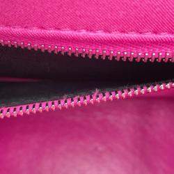 Pre Owned Balenciaga Crush Pink Quilted Nylon Shoulder Bag