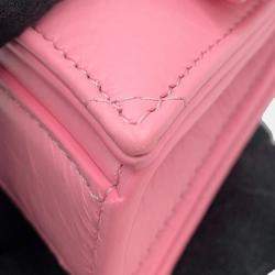 Pre Owned Balenciaga Crush XS Pink Leather Shoulder Bag
