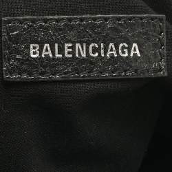 Pre Owned Balenciaga Black Leather Le Cagole Wristlet Pouch