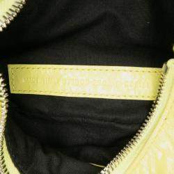 Pre Owned Balenciaga Yellow Lambskin Motocross Le Cagole XS