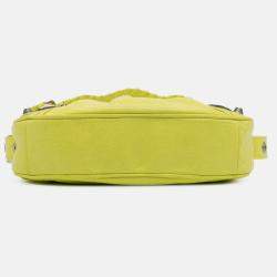 Pre Owned Balenciaga Yellow Lambskin Motocross Le Cagole XS