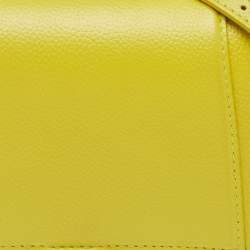 Pre Owned Balenciaga Yellow Leather Small Hourglass Top Handle Bag