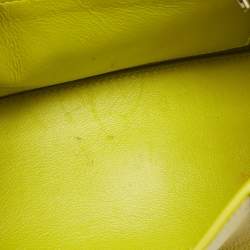 Pre Owned Balenciaga Yellow Leather Small Hourglass Top Handle Bag