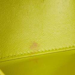 Pre Owned Balenciaga Yellow Leather Small Hourglass Top Handle Bag