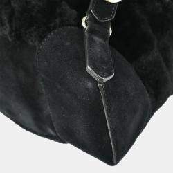 Pre Owned Balenciaga Black Suede Traveller Backpack