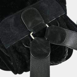 Pre Owned Balenciaga Black Suede Traveller Backpack