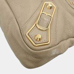 Pre Owned Balenciaga Beige Leather The Town 2way Handbag