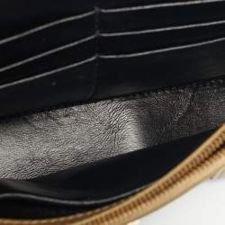 Pre Owned Balenciaga Gold Leather Hourglass Wallet on Chain