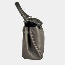 Pre Owned Balenciaga Rodeo Handbag Mini Grey