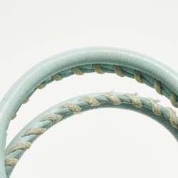 Pre Owned Balenciaga Light Turquoise Leather Mini Metallic Edge Classic City Bag