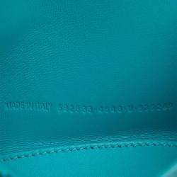 Pre Owned Balenciaga Blue XS Croc Embossed Hourglass Top Handle Bag