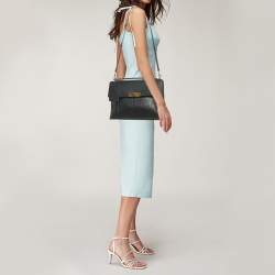 Pre Owned Balenciaga Black Leather and Python Le Dix Cartable Top Handle Bag