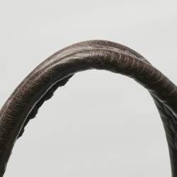 Pre Owned Balenciaga Navy Blue Leather RH Square Tote