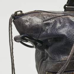 Pre Owned Balenciaga Navy Blue Leather RH Square Tote