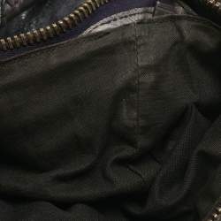 Pre Owned Balenciaga Navy Blue Leather RH Square Tote