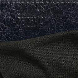 Pre Owned Balenciaga Navy Blue Leather RH Square Tote