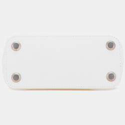 Pre Owned Balenciaga White XXS Calfskin Ville Top Handle Bag