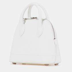Pre Owned Balenciaga White XXS Calfskin Ville Top Handle Bag