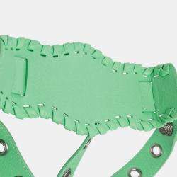 Pre Owned Balenciaga Green Lambskin Motocross Le Cagole XS