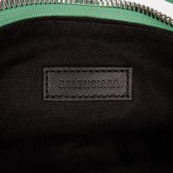 Pre Owned Balenciaga Green Lambskin Motocross Le Cagole XS