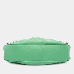 Pre Owned Balenciaga Green Lambskin Motocross Le Cagole XS