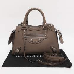 Pre Owned Balenciaga Brown Leather Small Neo Classic Tote